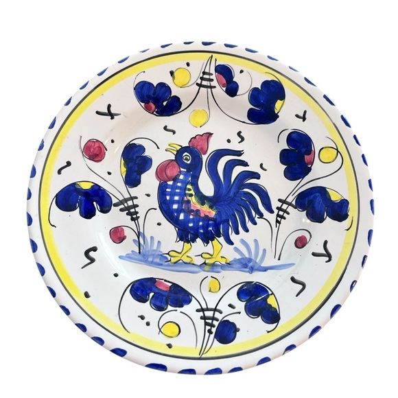 Italian Rooster Ceramic Plate 8” - Picture 4 of 4